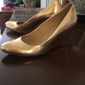 JCrew Martina Metallic Wedges